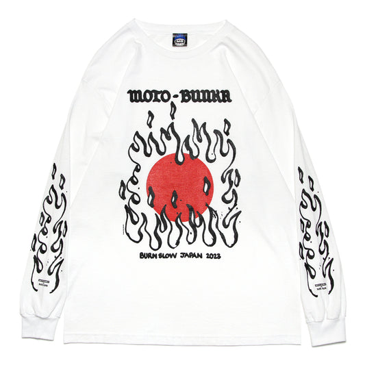 MOTO-BUNKA X BURN SLOW - I Love Japan Long Sleeve T-Shirt/White