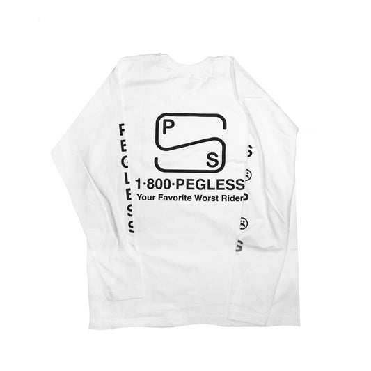 1-800-PEGLESS - Peglock 20s LS T-Shirt/White