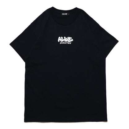 ALIVE INDUSTRY - Throw Up T-Shirt/Black