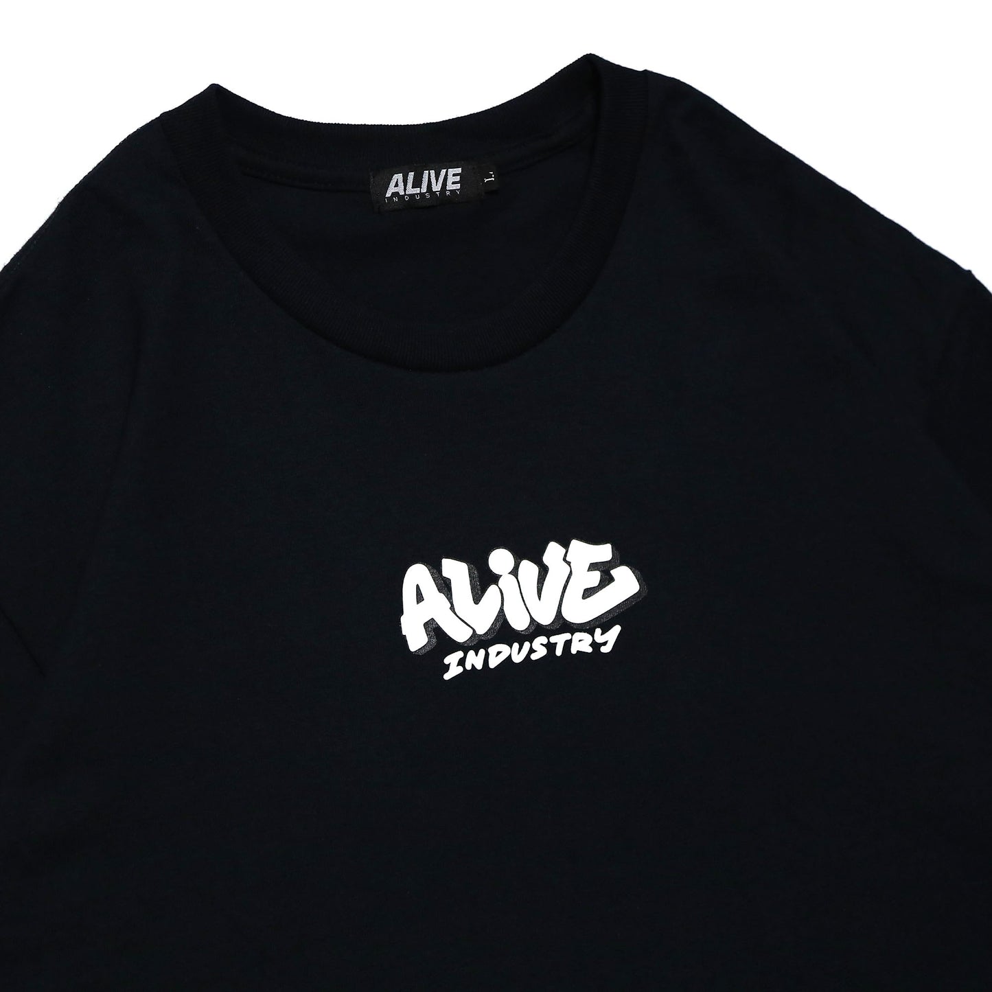 ALIVE INDUSTRY - Throw Up T-Shirt/Black