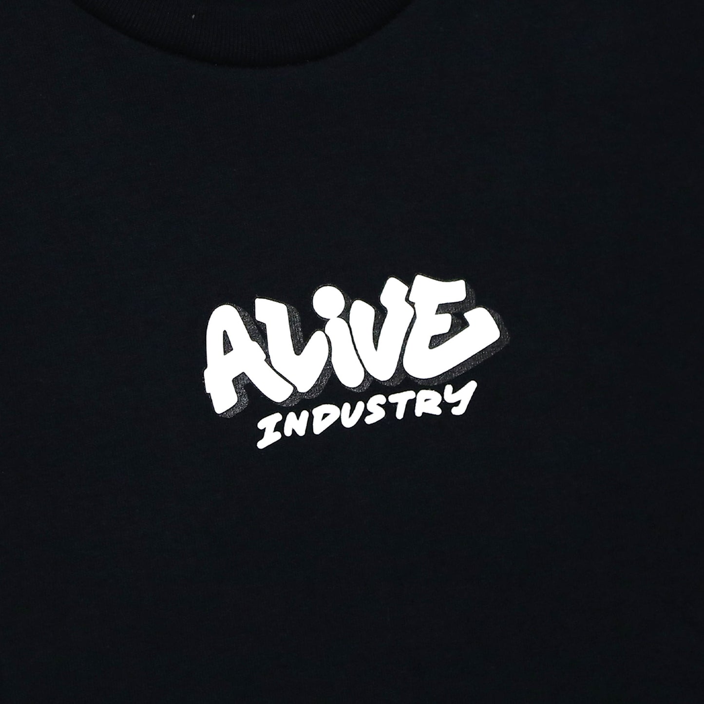 ALIVE INDUSTRY - Throw Up T-Shirt/Black