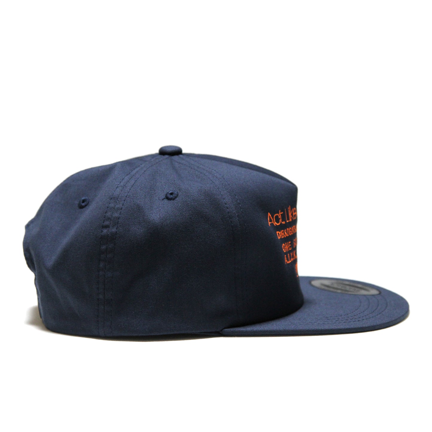 ALYK - Instruction Embroidered Patch 5 Panel Cap/Navy