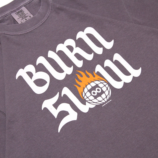 BURN SLOW - Combo Logo T-Shirt/Wine