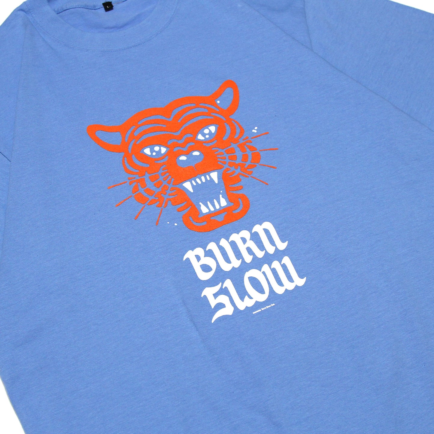 BURN SLOW - Sketchy Tiger T-shirt/China Blue