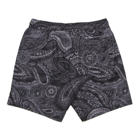 BURN SLOW - Swim Athletic Shorts/Paisley Black