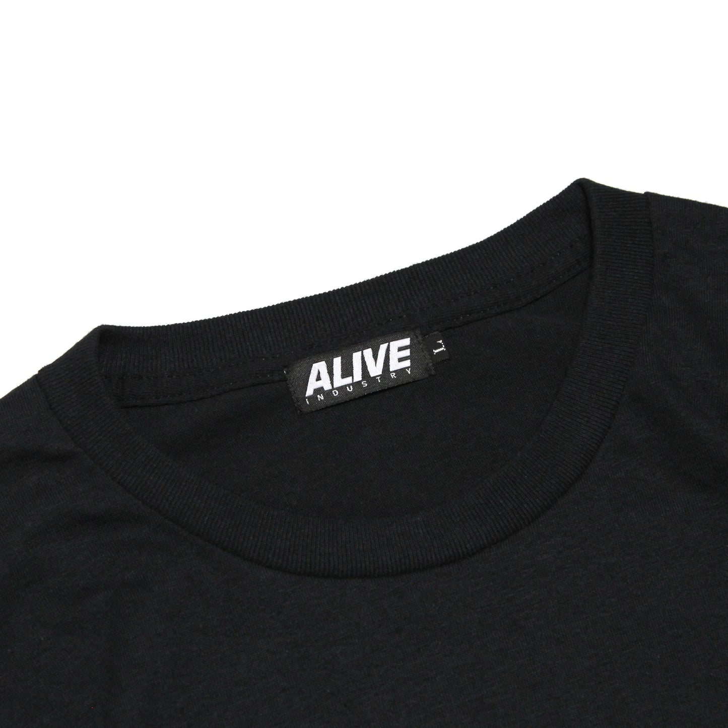 ALIVE INDUSTRY X MOTO-BUNKA - Limited Collaboration T-Shirt Designed by Hirotton/Black