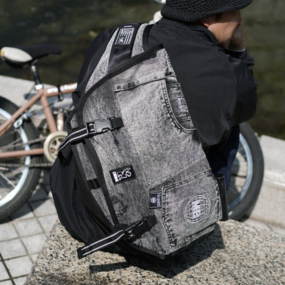 CHROME X MOTO-BUNKA - HEAVIES DENIM Up Cycle Mini Metro/Washed Black