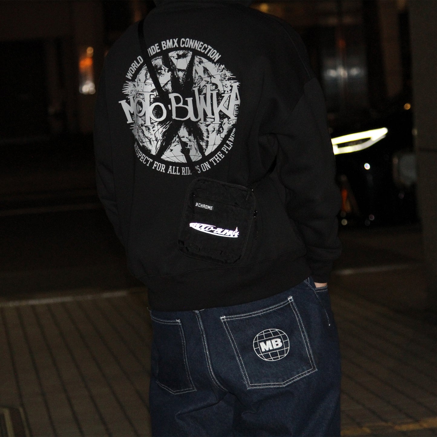 CHROME X MOTO-BUNKA - Reflector Pack Pouch/Black