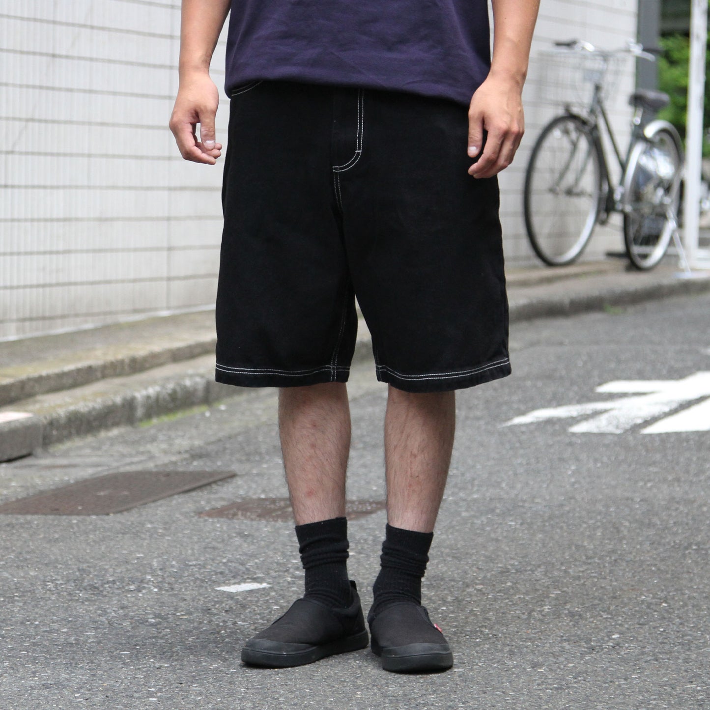 CULT X HEAVIES - Collaboration Denim Shorts/Black