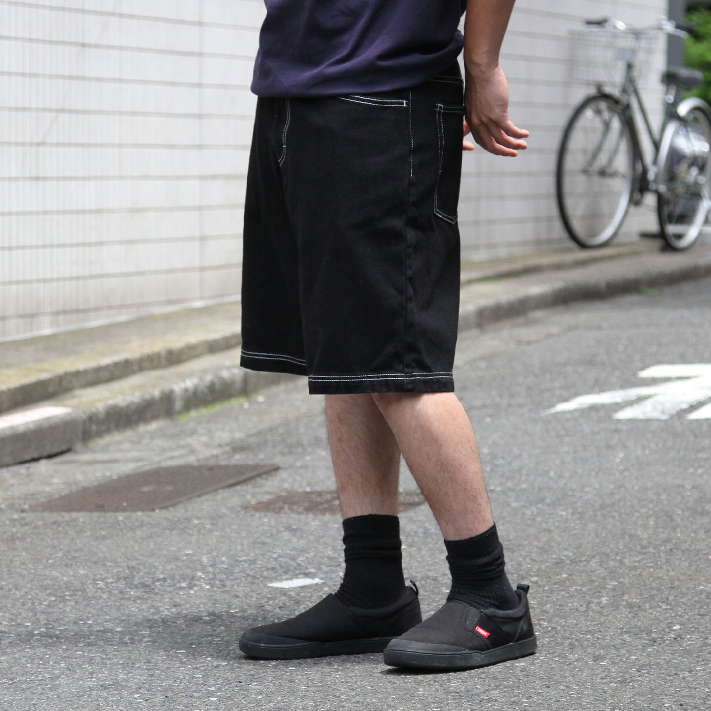 CULT X HEAVIES - Collaboration Denim Shorts/Black