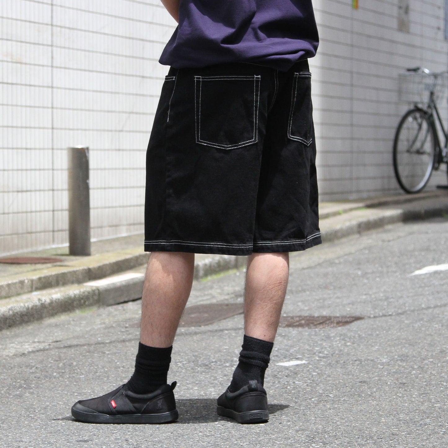 CULT X HEAVIES - Collaboration Denim Shorts/Black