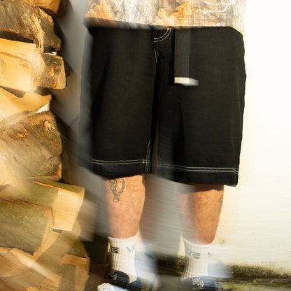 CULT X HEAVIES - Collaboration Denim Shorts/Black