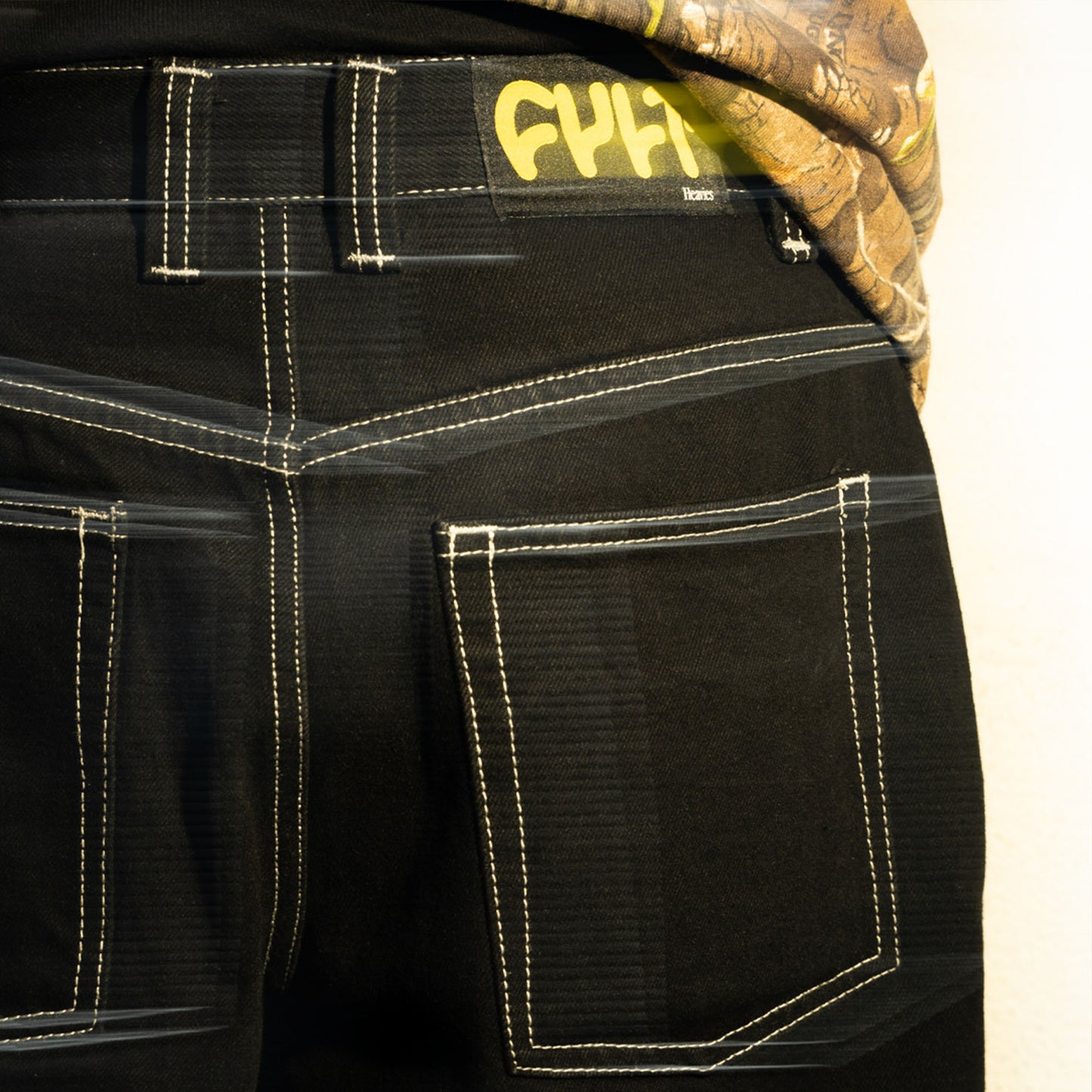 CULT X HEAVIES - Collaboration Denim Shorts/Black