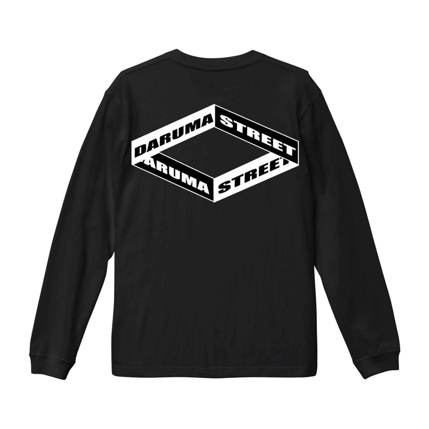 [予約] DARUMA STREET - Box Logo Long Sleeve T-Shirt/Grey/Black