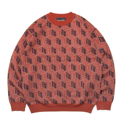 DARUMA STREET - Cube Logo Sweater/Brown