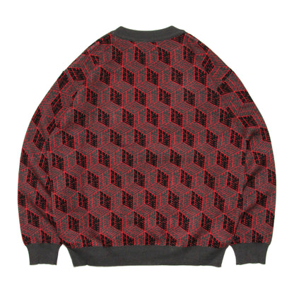 DARUMA STREET - Cube Logo Sweater/Red