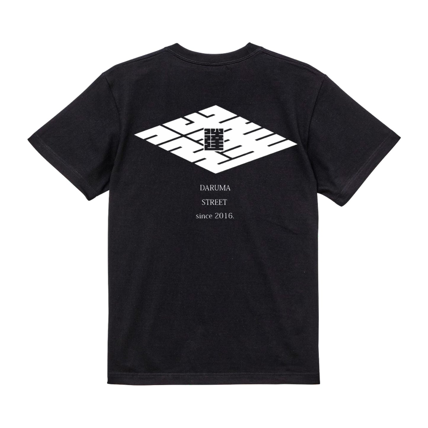 [予約] DARUMA STREET - Logo T-Shirt/White/Black/Japan Black