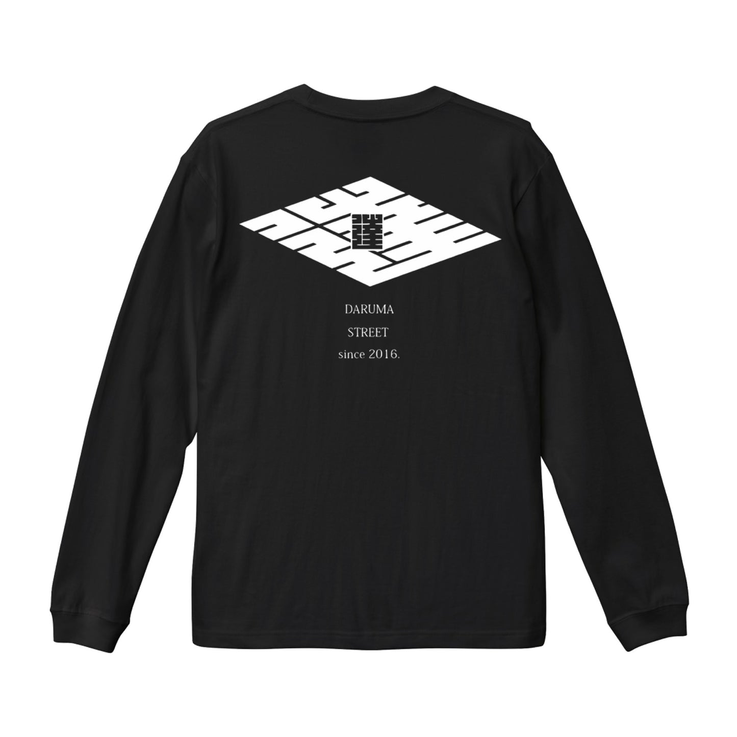 [予約] DARUMA STREET - Logo Long Sleeve T-Shirt/White/Black