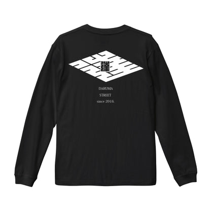 [予約] DARUMA STREET - Logo Long Sleeve T-Shirt/White/Black