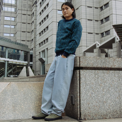 DARUMA STREET - Cube Logo Sweater/Green