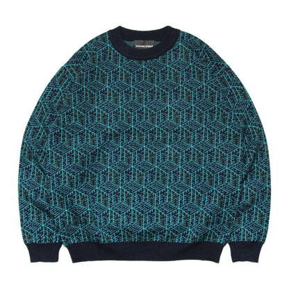 DARUMA STREET - Cube Logo Sweater/Green
