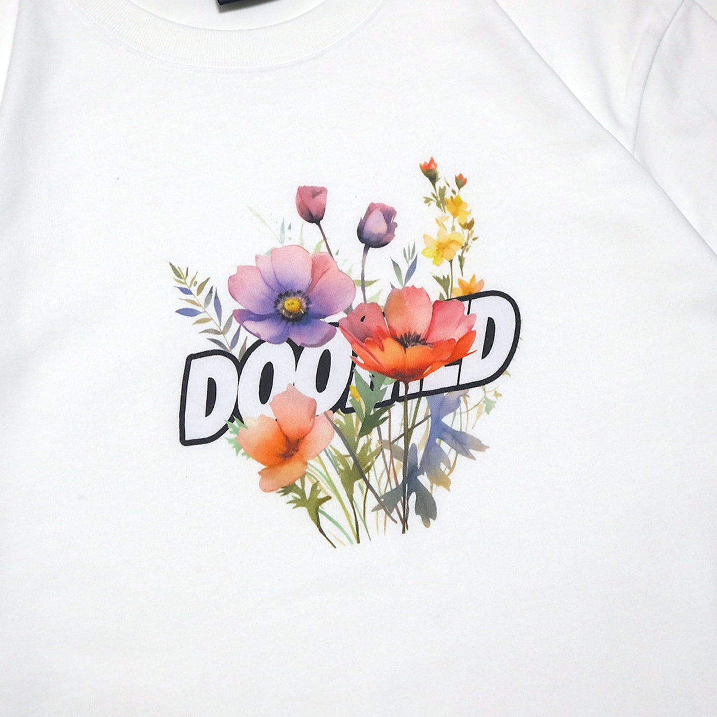 DOOMED - Blossom Tee/White