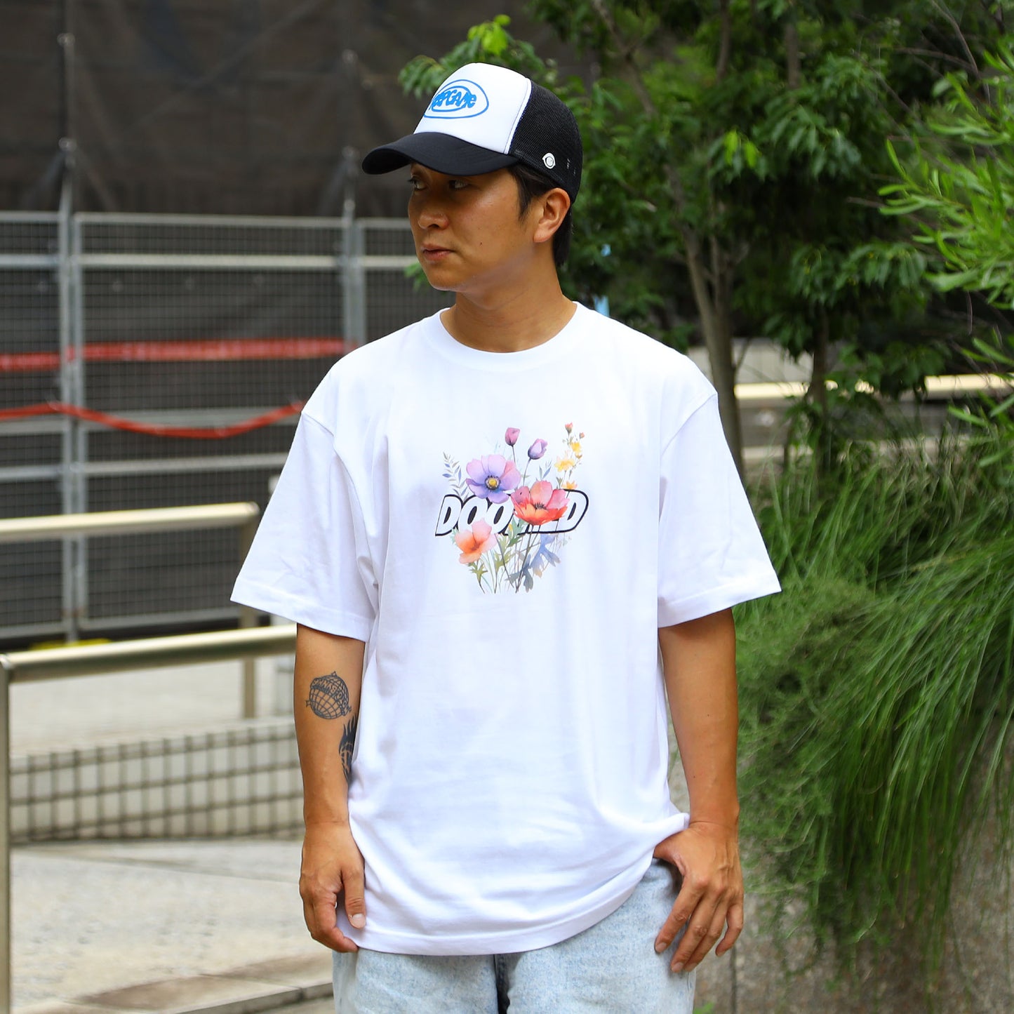 DOOMED - Blossom Tee/White