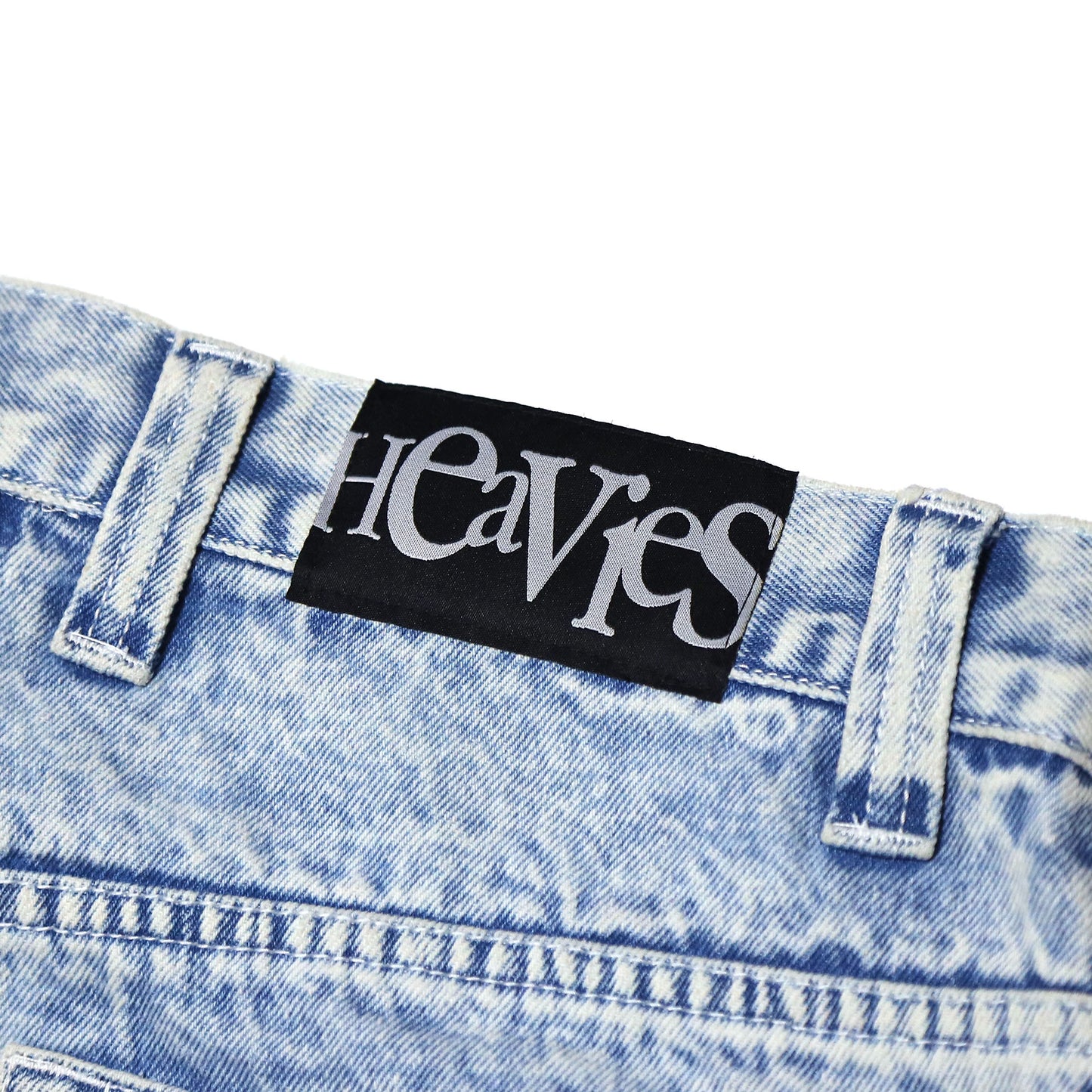 [FREE SHIPPING] MOTO-BUNKA X HEAVIES - Collaboration Jeans/Chemical Washed Light Blue