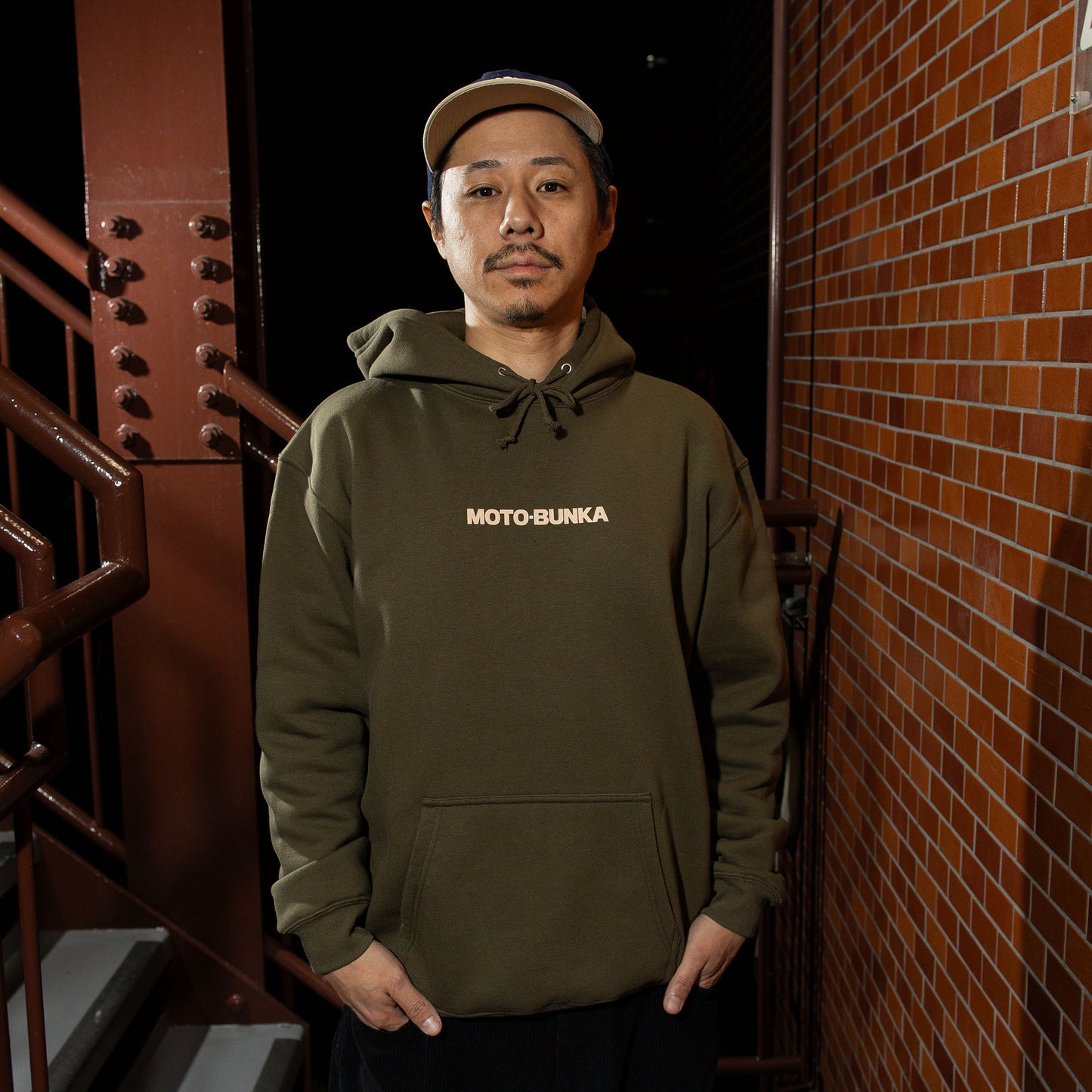 MOTO-BUNKA - 24 JBM Hoodie/Olive-Cream