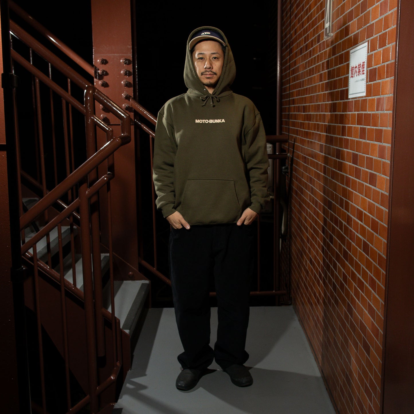 MOTO-BUNKA - 24 JBM Hoodie/Olive-Cream