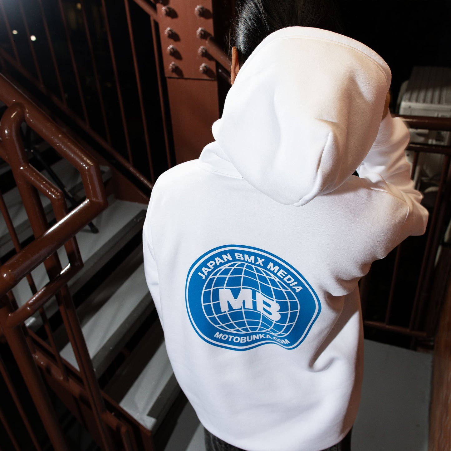 MOTO-BUNKA - 24 JBM Hoodie/White-Blue