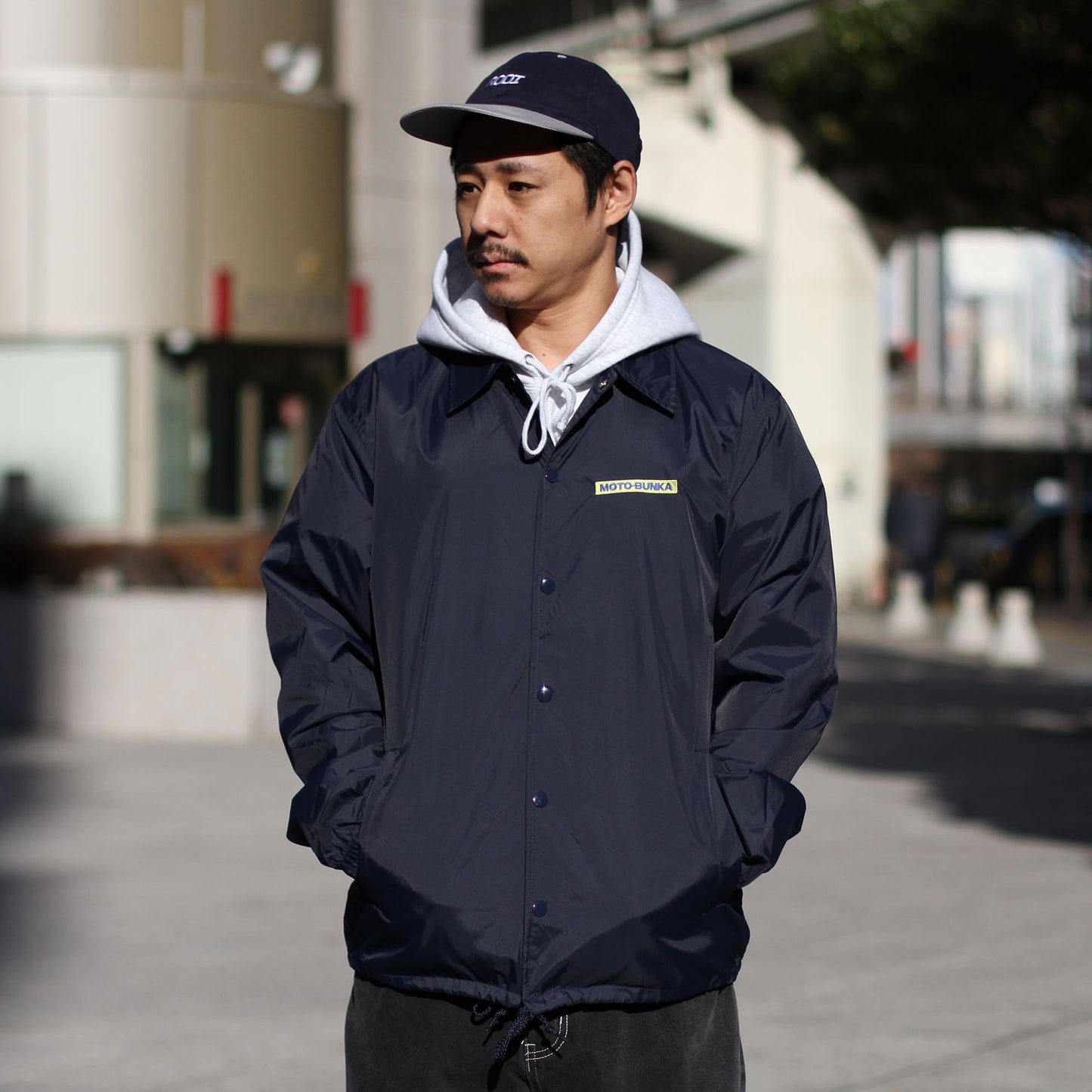 MOTO-BUNKA - Box Logo JBM Coach Jacket/Navy