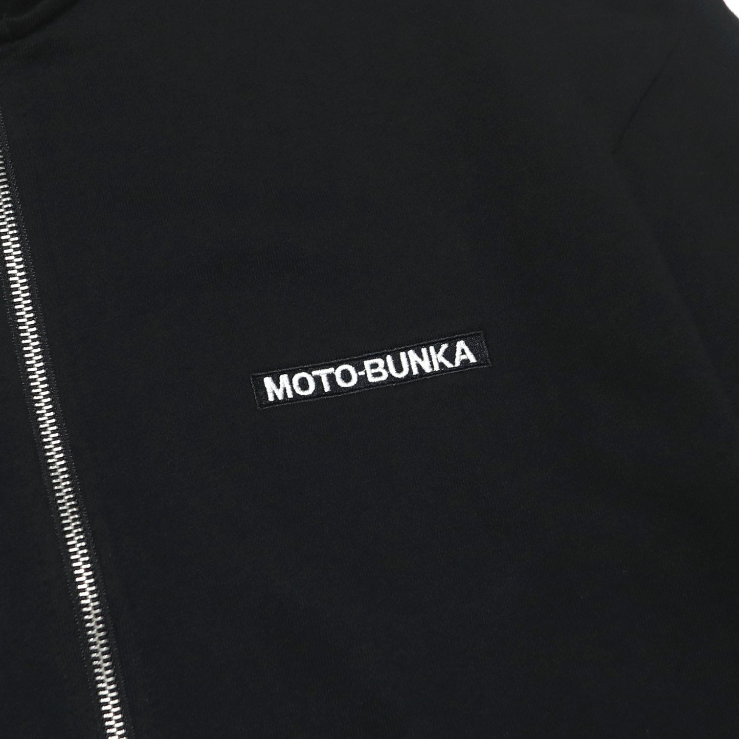 [2月28日再入荷予定] MOTO-BUNKA - Box Logo JBM Zip Sweat Jacket/Black