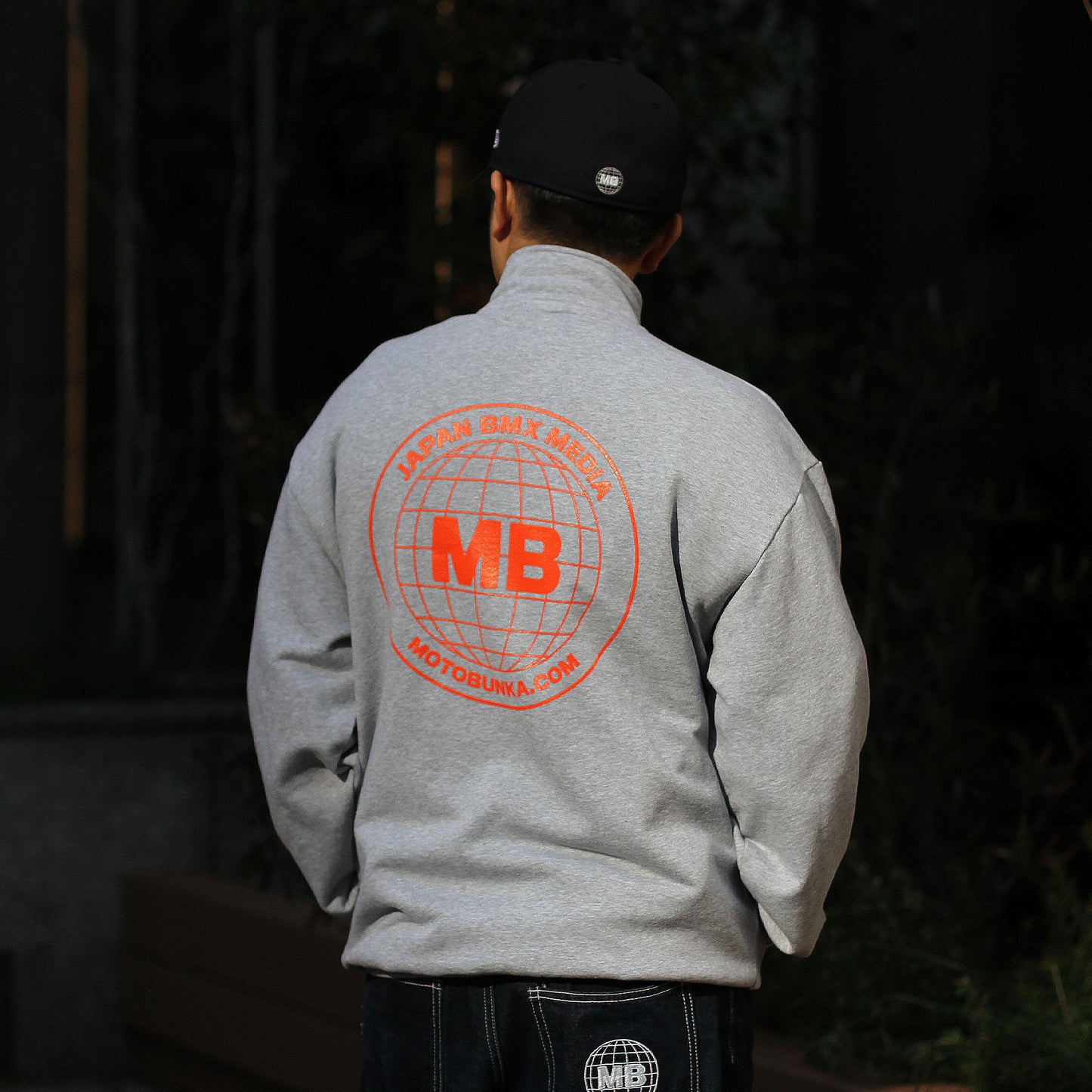 [2月28日再入荷予定] MOTO-BUNKA - Box Logo JBM Zip Sweat Jacket/Grey