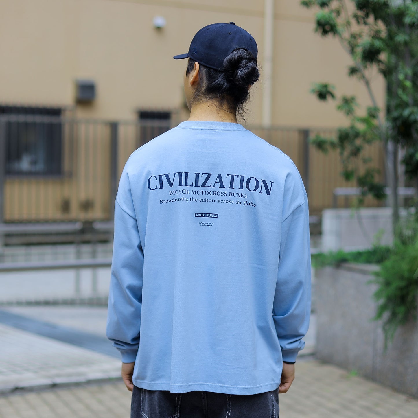 MOTO-BUNKA - Civilization Long Sleeve T-Shirt/Earth Blue
