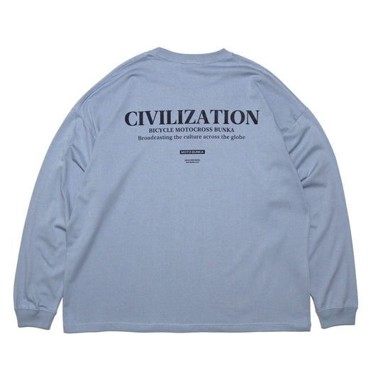 MOTO-BUNKA - Civilization Long Sleeve T-Shirt/Earth Blue