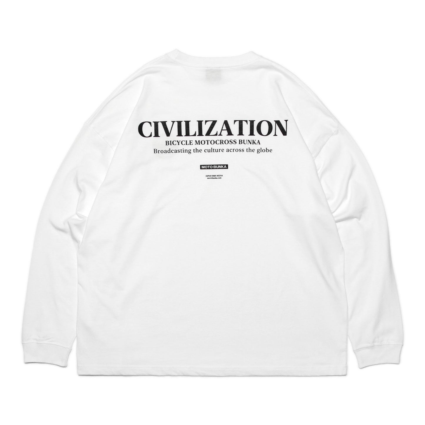 MOTO-BUNKA - Civilization Long Sleeve T-Shirt/White