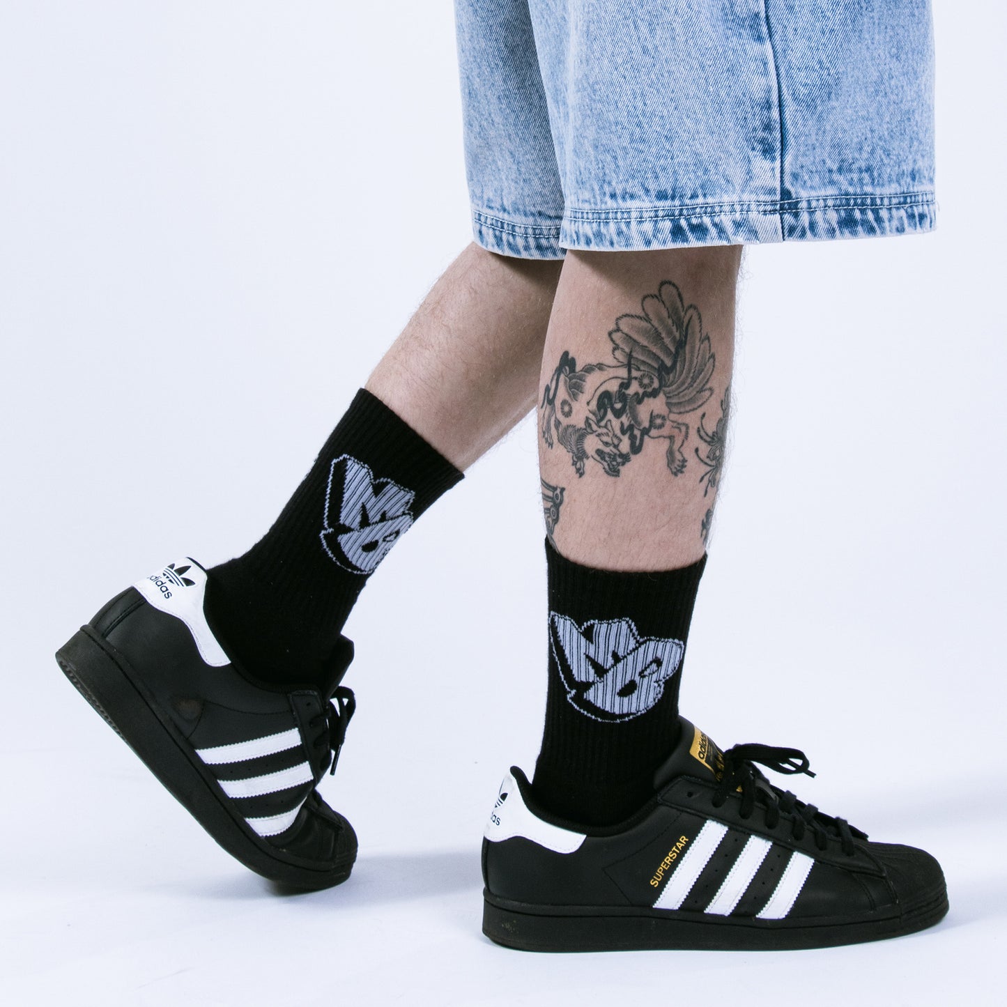 MOTO-BUNKA - FRKO Emblem Socks/Black