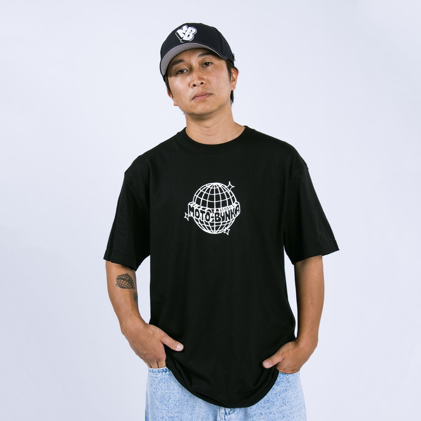 MOTO-BUNKA - FRKO Globe T-Shirt/Black