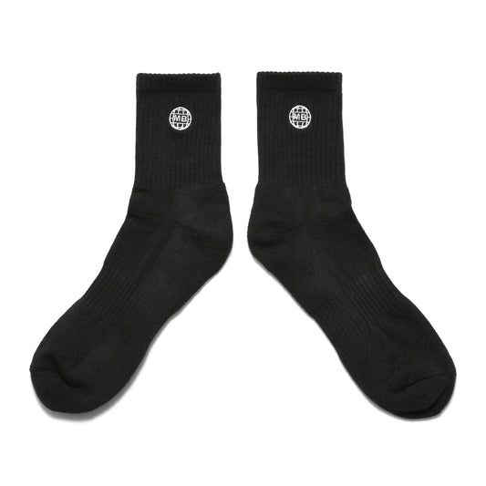 MOTO-BUNKA - Globe Logo Quarter Socks/Black