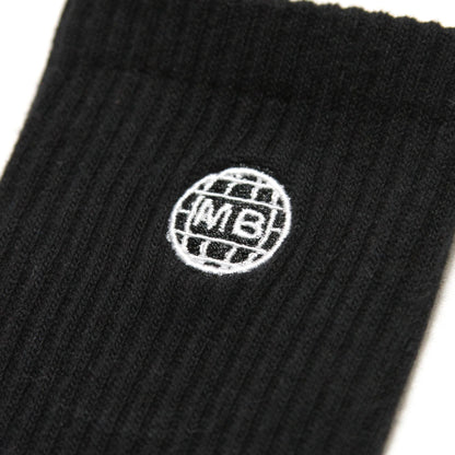 MOTO-BUNKA - Globe Logo Quarter Socks/Black