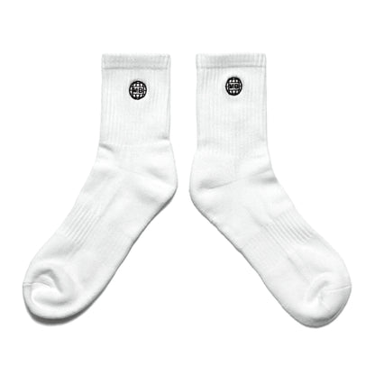 MOTO-BUNKA - Globe Logo Quarter Socks/White