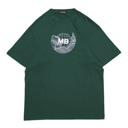 MOTO-BUNKA - Globe Wave T-Shirt/Green