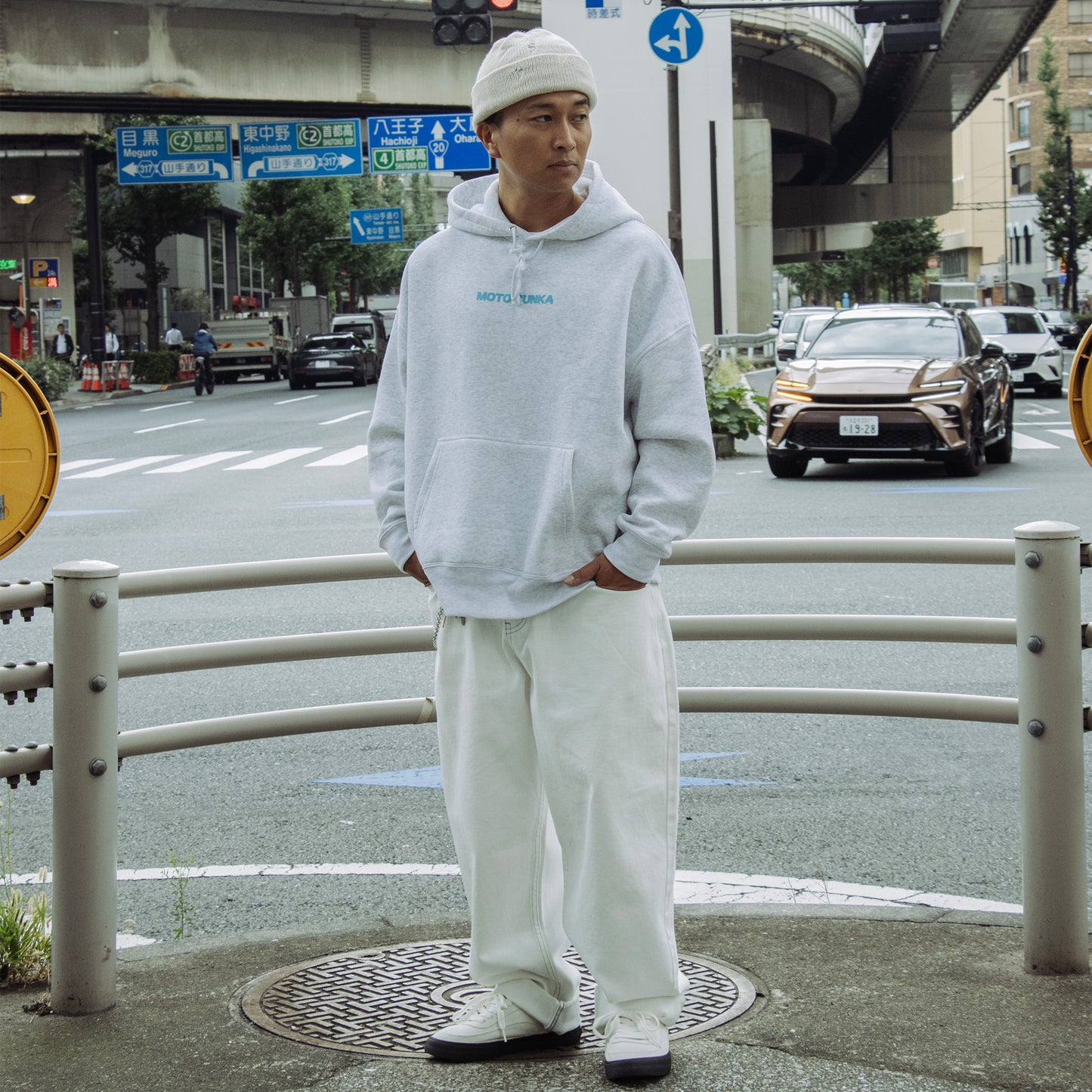 MOTO-BUNKA - JBM Hoodie/Ash Grey-Blue