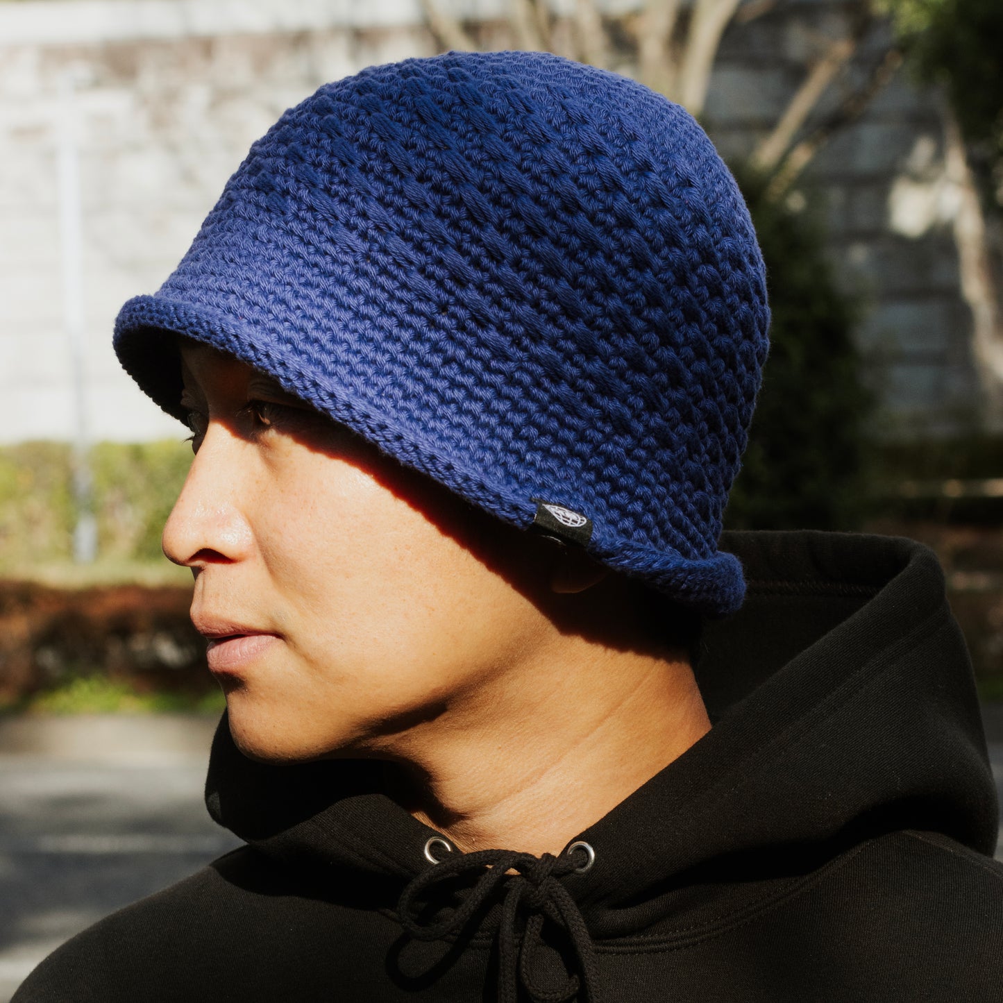 MOTO-BUNKA - Knit Crochet Hat/Blue