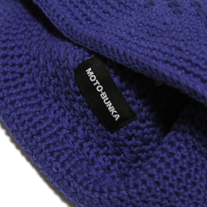 MOTO-BUNKA - Knit Crochet Hat/Blue