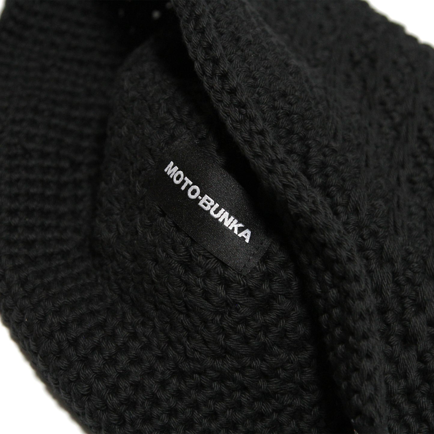 MOTO-BUNKA - Knit Crochet Hat/Black