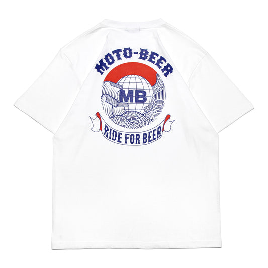 MOTO-BUNKA - MOTO-BEER 2 T-Shirt/White