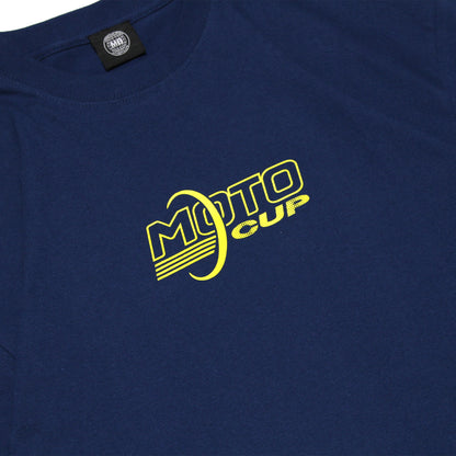 MOTO-BUNKA - MOTO-CUP Logo T-Shirt/Navy-Yellow