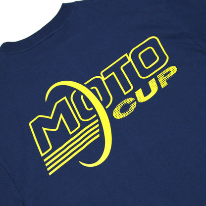 MOTO-BUNKA - MOTO-CUP Logo T-Shirt/Navy-Yellow